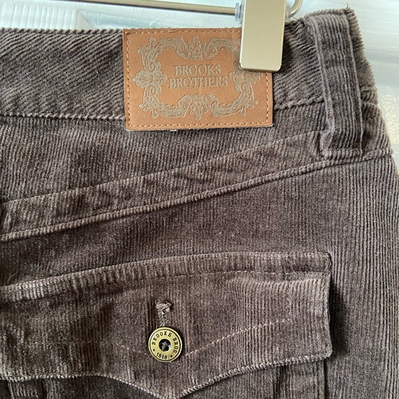 Brooks Brothers Mini Skirt Corduroy Brown Straight Skirt Size 2 - Picture 8 of 9